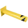 Safety Bollard 107 cm x 11.4 cm Safety Barrier Bollard 11.4 cm OD 107 cm Height Yellow Powder Coat Pipe Steel Safety Barrier wit