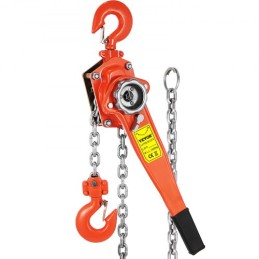 3T Chian Hoist Manual Lever Chain Hoist 1.5M 6600lbs 5ft Ratcheting Lever Block Chain Hoist Come Along Puller Pulley for