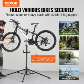 Cykelreparationsstativ, 80 kg kraftigt