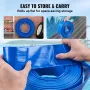 Backwash Hose, 2 in x 50 ft, Heavy-Duty PVC Flat Pool Discharge Hose with Clamps, Weather and Burst Resistant, Compatible with P