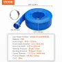 Tilbageskylningsslange, 2" x 50 ft, kraftig PVC flad