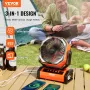 Portable Fan Rechargeable 228.6mm, Battery Powered Fan with LED Lantern, 4 Speeds Adjustable & 45°/90°Automatic Swivel & Timer ,