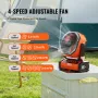 228,6 mm bærbar ventilator genopladelig med LED Lanterne 4