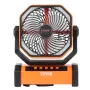 228,6 mm bærbar ventilator genopladelig med LED Lanterne 4