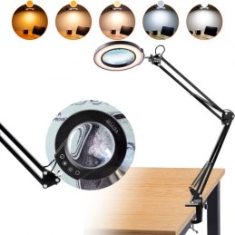 Magnifying Glass with Light 5X Magnifying Lamp 4.3" Lens 5 Color Modes