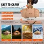 Canvas Tent, 4 Seasons 5 m/16.4 ft Bell Tent, Canvas Tent for Camping with Stove Jack, Breathable Yurt Tent for up to 8 People, 