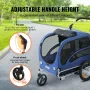 Dog Bike Trailer, Supports up to 100 lbs, 2-in-1 Pet Stroller Cart Bicycle Carrier, Easy Folding Cart Frame with Quick Release W