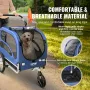 Dog Bike Trailer, Supports up to 100 lbs, 2-in-1 Pet Stroller Cart Bicycle Carrier, Easy Folding Cart Frame with Quick Release W
