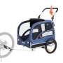 Dog Bike Trailer, Supports up to 100 lbs, 2-in-1 Pet Stroller Cart Bicycle Carrier, Easy Folding Cart Frame with Quick Release W