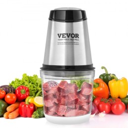 Electric Food Chopper Food Processor 2.5 Cup Glass Bowl Meat Grinder Mixer