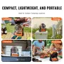 Portable Fan Rechargeable 203.2mm, Battery Powered Fan with LED Lantern, 4 Speeds Adjustable Portable Small Table Fan Personal, 
