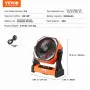 Portable Fan Rechargeable 203.2mm, Battery Powered Fan with LED Lantern, 4 Speeds Adjustable Portable Small Table Fan Personal, 