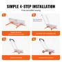Snow Shovel with Wheels, 30 inch Snow Shovel for Driveway, Metal Snow Shovel Pusher for Snow Removal, Heavy Duty Shovel Pusher w