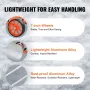 Snow Shovel with Wheels, 30 inch Snow Shovel for Driveway, Metal Snow Shovel Pusher for Snow Removal, Heavy Duty Shovel Pusher w