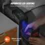 Mounted Gun Safe for Pistols, Biometric Gun Safe with Three Quick Access Ways of Fingerprints, Passwords and Keys, Handgun Safe 