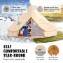 Canvas Bell Telt, 4 sæsoner 4 m/13.12 ft Yurt -telt