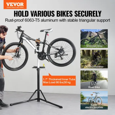 Cykelreparationsstativ, 66 kg kraftigt