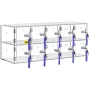 Cell Phone Storage Locker, 10 Slots Acrylic Material with Door Locks and Keys, Wall-Mounted Cabinet Pocket Office Classroom Gym 