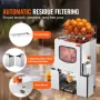 Commercial Orange Juicer Machine, 120W Automatic Juice Extractor, Stainless Steel Orange Squeezer 20 Oranges/Minute, with Pull-O