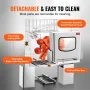 Kommerciel orange juicer -maskine 120W rustfrit stål