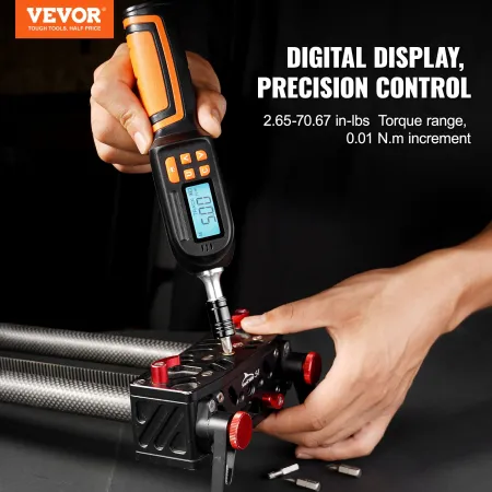 Digital Torque Screwdriver, 0.64 cm Drive Screwdriver Torque Wrench, Electrician Torque Screwdriver with LCD, 0.30-7.98 N·m Torq