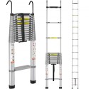 Telescoping Ladder Aluminum Extension Step 18.5 ft Multi-purpose Portable
