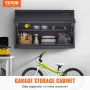 Metal Storage Cabinet, 54.4 kg Load Capacity per Shelf, 50.8 cm Tall Wall-Mounted Powder-Coating Steel Garage Cabinet with Adjus
