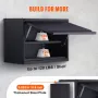 Metal Storage Cabinet, 54.4 kg Load Capacity per Shelf, 50.8 cm Tall Wall-Mounted Powder-Coating Steel Garage Cabinet with Adjus