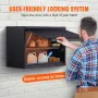 Metal Storage Cabinet, 54.4 kg Load Capacity per Shelf, 50.8 cm Tall Wall-Mounted Powder-Coating Steel Garage Cabinet with Adjus