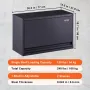 Metal Storage Cabinet, 54.4 kg Load Capacity per Shelf, 50.8 cm Tall Wall-Mounted Powder-Coating Steel Garage Cabinet with Adjus