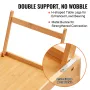Bed Tray Table with Foldable Legs & Media Slot, Bamboo Breakfast Tray for Sofa, Bed, Eating, Snacking, and Working, Serving Lapt