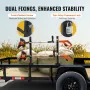 Trimmer Rack, 2 Place Weeder Trimmer Rack, Trim Holder Trailer Rack Carrier with Zinc Alloy Password Lock, Mount On Landscape Tr