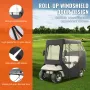 Golf Cart Enclosure, Fit for 2 Passengers EZGO TXT RXV, Short Roof 59", 600D Polyester Driving Enclosure 4-Sided Transparent Win