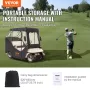 Golf Cart Enclosure, Fit for 2 Passengers EZGO TXT RXV, Short Roof 59", 600D Polyester Driving Enclosure 4-Sided Transparent Win