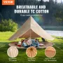 Canvas Bell Telt, 4 sæsoner 5 m/16,4 ft Yurt -telt, lærredstelt