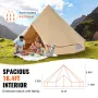 Canvas Bell Telt, 4 sæsoner 5 m/16,4 ft Yurt -telt, lærredstelt