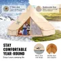 Canvas Bell Telt, 4 sæsoner 7 m/22,97 ft Yurt -telt