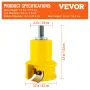 Tenon Cutter, 1.5" / 38 mm Diameter, Premium Aluminum & Steel Log Furniture Cutter, with Dual Curved Blades & Button Screws Home