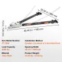 Tow Bar, 5500 lbs Towing Capacity with Chains, Powder-Coating Alloy Steel Bumper-Mounted Universal Towing Bar, Coupler Fits 2-In