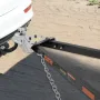 Tow Bar, 5500 lbs Towing Capacity with Chains, Powder-Coating Alloy Steel Bumper-Mounted Universal Towing Bar, Coupler Fits 2-In