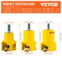 Tenon Cutter, 1"/25.4mm & 1.5"/38mm & 2"/50.8mm, Premium Aluminum & Steel Log Furniture Cutter, with Dual Curved Blades & Button
