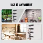 Garage Tool Organizer, 600 lbs Max Load Capacity, Wall Mount Yard Garden Storage Rack Organization Heavy Duty with 10 Adjustable