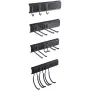 Garage Tool Organizer, 600 lbs Max Load Capacity, Wall Mount Yard Garden Storage Rack Organization Heavy Duty with 10 Adjustable