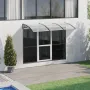Window Door Awning Canopy, 38" x 117" Door Canopy Exterior, UF50+ PC Sunshade Sheet Awnings, Outdoor Patio Awning Sun Shade, Tra