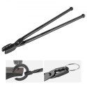 Blacksmith Tongs, 18â€ Wolf Jaw Tongs, Carbon Steel Forge Tongs with A3 Steel Rivets, for Horseshoes, Curved Shapes, Block