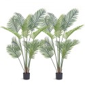 Artificial Palm Tree, 1.5m Tall Faux Plant, Secure PE Material & Anti-Tip Tilt Protection Low-Maintenance Plant, Lifelike Green
