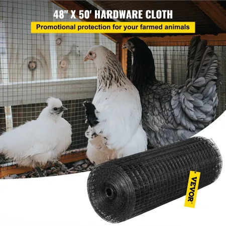 Hardware Cloth, 48\" x 50\' & 1\""x1\"" Mesh Size, Galvanized Steel Vinyl Coated 16 Gauge Chicken Wire Fencing with A Cutting Pl