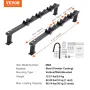 Trimmer Rack, 3 Place Weeder Trimmer Rack, Trim Holder Trailer Rack with Zinc Alloy Password Lock, Wall-mounted or Mount on Encl
