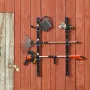 Trimmer Rack, 3 Place Weeder Trimmer Rack, Trim Holder Trailer Rack with Zinc Alloy Password Lock, Wall-mounted or Mount on Encl