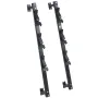 Trimmer Rack, 3 Place Weeder Trimmer Rack, Trim Holder Trailer Rack with Zinc Alloy Password Lock, Wall-mounted or Mount on Encl